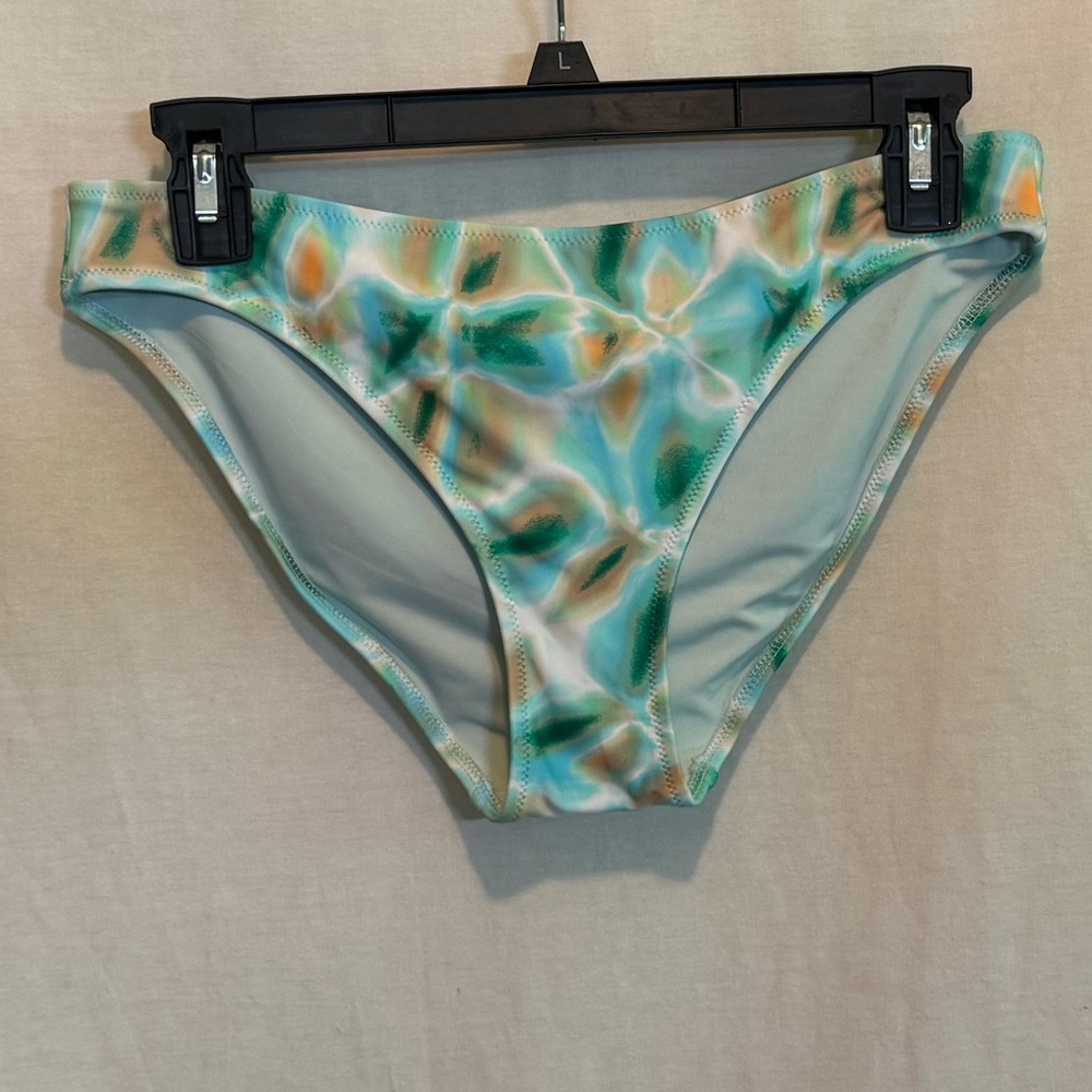 AA-400 Aerie NWT Green White & Tan Summer Swim Bikini Bottoms Size M